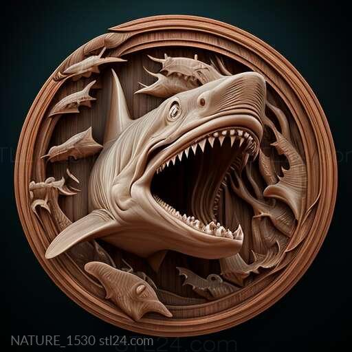 Nature and animals (st shark 2, NATURE_1530) 3D models for cnc